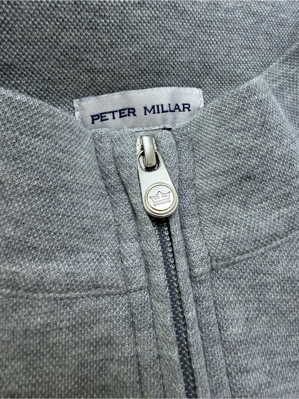 Peter Millar Crown Comfort Quarter Zip Sweater Men’s M Gray Golf - Picture 10 of 10